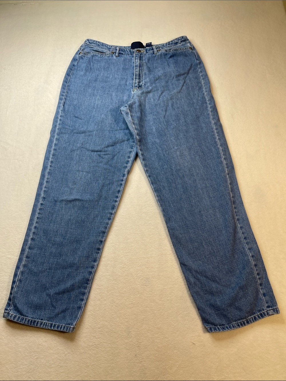 CRAZY HORSE by LIZ CLAIBORNE WOMENS SIZE 12 Blue Cropped - wide Leg Jeans